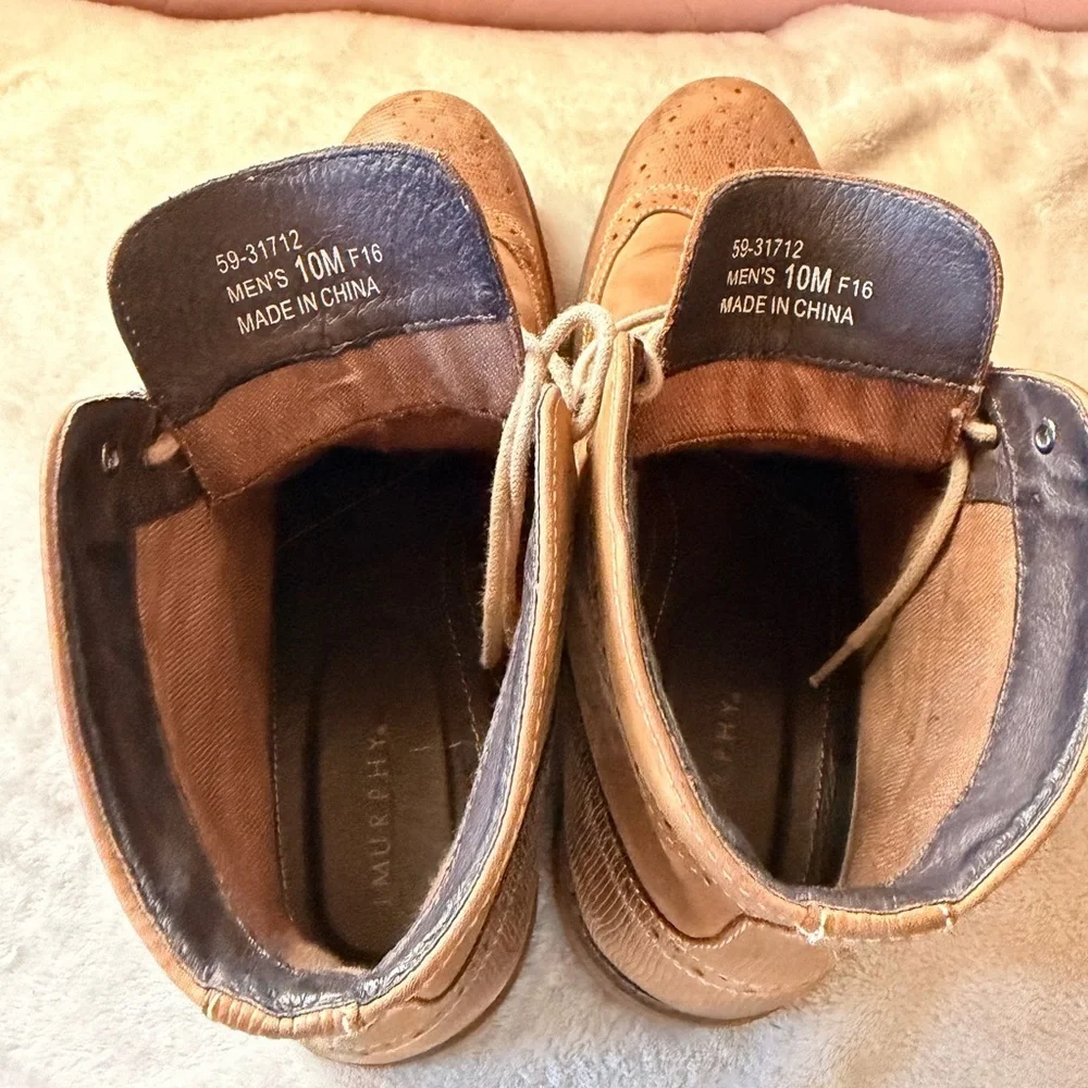 J & M Men's Tan Brogue Boots preppy western 
J.Murphy Sz 10 - Picture 11 of 11